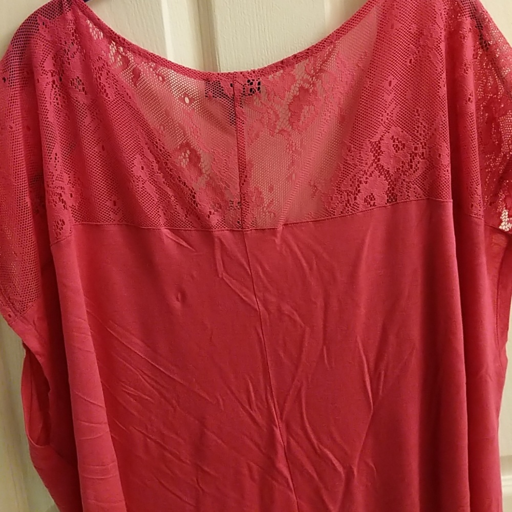 JESSICA SIMPSON PINK LACE  TOP - Picture 3 of 6